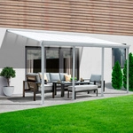 HOME DELUXE Terrassen&uuml;berdachung &raquo;SOLIS&laquo;, 618x303x206/250 cm, Wei&szlig; - weiss