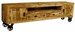 SIT Lowboard &raquo;RUSTIC&laquo;, Mangoholz/Metall, 2-t&uuml;rig - braun