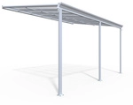 HOME DELUXE Terrassen&uuml;berdachung &raquo;SOLIS&laquo;, 434x303x206/250 cm, Wei&szlig; - weiss