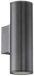 EGLO LED-Au&szlig;enwandleuchte &raquo;RIGA&laquo;, 2x3W, anthrazit GU10, (HxL): 20 x 6,5 cm -