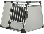 TRIXIE Transportbox, L-XL, 94x75x88 cm, silber/hellgrau - silberfarben