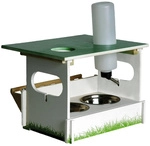 DOBAR Futterstation &raquo;Hopsi&laquo;, f&uuml;r Nager, Kiefernholz/Edelstahl/Kunststoff,