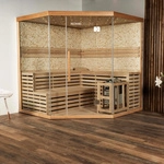 HOME DELUXE Sauna &raquo;Skyline XL BIG Kunststeinwand&laquo;, inkl. 8 kW Saunaofen mit