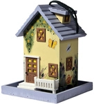 DOBAR Vogelfutterhaus &raquo;Sommer&laquo;, f&uuml;r Wildv&ouml;gel, Kiefernholz, bunt/gelb