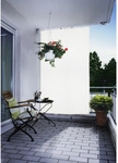 FLORACORD Senkrechtsonnensegel, rechteckig, 230 x 140 cm - weiss