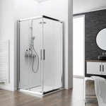 SCHULTE Eckeinstieg &raquo;Kristall Trend&laquo;, BxTxH: 75 x 90 x 185 cm - silberfarben