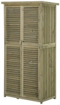 Outsunny Gartenschrank, BxH: 87 x 160 cm, grau, Kiefernholz