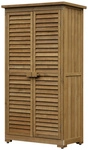 Outsunny Gartenschrank, BxH: 87 x 160 cm, natur, Holz - braun