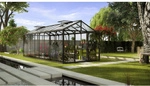 VITAVIA Gew&auml;chshaus &raquo;Zeus&laquo;, 13,8 m&sup2;, Aluminium/Glas, winterfest - schwarz