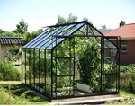 VITAVIA Gew&auml;chshaus &raquo;Uranus 9900&laquo;, 9,9 m&sup2;, Aluminium/Glas, winterfest - schwarz