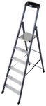 KRAUSE Stufen-Stehleiter &raquo;MONTO SePro S&laquo;, 6 Sprossen, Aluminium - silberfarben