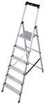 KRAUSE Stufen-Stehleiter &raquo;MONTO Solidy&laquo;, 6 Sprossen, Aluminium - silberfarben