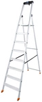 KRAUSE Stufen-Stehleiter &raquo;MONTO Solido&laquo;, 8 Sprossen, Aluminium - silberfarben