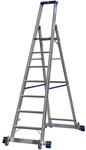 KRAUSE Stufen-Stehleiter &raquo;STABILO&laquo;, 7 Sprossen, Aluminium - silberfarben