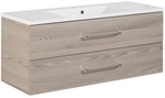 FACKELMANN Badm&ouml;bel-Set &raquo;B.clever&laquo;, Alaska-Esche, BxHxT: 120x50,8x46 cm - braun