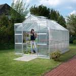 VITAVIA Gew&auml;chshaus &raquo;Mars&laquo;, B x L x H: 257 x 383 x 231,8 cm - silberfarben