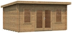 PALMAKO Blockbohlenhaus &raquo;Lisa&laquo;, Holz, BxHxT: 494 x 239 x 394 cm (Au&szlig;enma&szlig;e inkl.