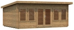 PALMAKO Blockbohlenhaus &raquo;Lisa&laquo;, Holz, BxHxT: 578 x 234 x 380 cm (Au&szlig;enma&szlig;e inkl.