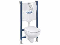 GROHE Wand-WC-Komplettset »Solido Compact«, Tiefspüler, alpinweiß, spülrandlos -