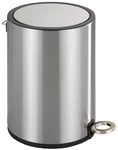 WENKO Kosmetikeimer, Trittmechanismus, 3 l, gl&auml;nzend - schwarz