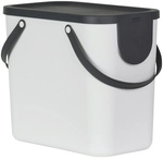 Rotho M&uuml;lleimer &raquo;Albula&laquo;, Schwingdeckel, 25 l, Kunststoff (PP) - weiss