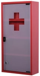 HOMCOM Medizinschrank, BxHxT: 30 x 60 x 12 cm, rot, abschlie&szlig;bar