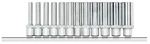 GEDORE red Steckschl&uuml;sselsatz, 1/4" auf Steckleiste - silberfarben
