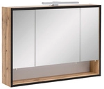 SCHILDMEYER LED-Spiegelschrank &raquo;Max&laquo;, (BxHxT): 80 x 64,2 x 16 cm, Eiche - braun