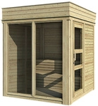 WOLFF FINNHAUS Saunahaus &raquo;Paradiso&laquo;, BxTxH: 229 x 229 x 261 cm, ohne Ofen - beige