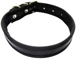 HEIM Hundehalsband, Gr&ouml;&szlig;e: 40 cm, Rindsleder, schwarz