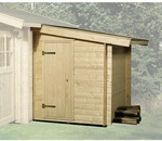 WEKA Anbauschuppen, Holz, natur - beige