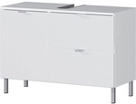 Waschbeckenunterschrank BxHxT: 80 x 56 x 34 cm, wei&szlig;/wei&szlig; Hochglanz - weiss