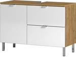 Waschbeckenunterschrank BxHxT: 80 x 56 x 34 cm, Grandson Eichefarben/wei&szlig;