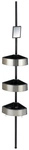WENKO Duschecke, Aluminium/Edelstahl/Kunststoff, schwarz/silberfarben