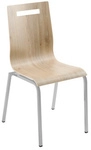 Mayer Sitzm&ouml;bel Stapelstuhl &raquo;2119&laquo;, BxL: 53 x 55 cm, Stahl/Holz - beige