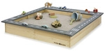 MUDDY BUDDY Sandkasten &raquo;Highway Hero&laquo;, Ab 3 Jahren, Zypressenholz - beige