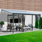HOME DELUXE Terrassen&uuml;berdachung &raquo;SOLIS&laquo;, 618x303x206/250 cm, Grau