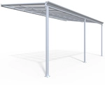 HOME DELUXE Terrassen&uuml;berdachung &raquo;SOLIS&laquo;, 557x303x206/250 cm, Wei&szlig; - weiss