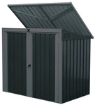 Westmann M&uuml;lltonnenbox, aus Stahlblech, 158x134x101cm (BxHxT), 480 Liter - grau