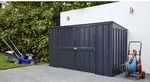 Globel M&uuml;lltonnenschrank &raquo;Easy&laquo;, Stahl, Pultdach, 2,21 m&sup2;, BxT: 236 x 101 cm,