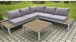 GARDEN PLEASURE Loungeset, 4 Sitzpl&auml;tze, Aluminium/polystyrol_eps - braun