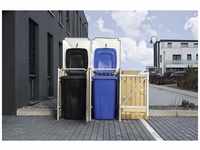 Hide Mülltonnenbox, aus Holz, 139x115x81cm (BxHxT), 240 Liter - beige