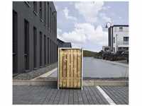 Hide Mülltonnenbox, aus Holz, 70x115x81cm (BxHxT), 240 Liter - beige
