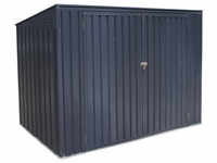 Westmann Mülltonnenbox, aus verzinktem Stahl, 235x128x97cm (BxHxT), 720 Liter - grau