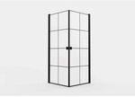Marwell Glasdusche, BxHxT: 90 x 200 x 90 cm - schwarz