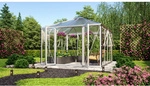 VITAVIA Gew&auml;chshaus &raquo;Minos&laquo;, 10,1916 m&sup2;, Aluminium, winterfest - silberfarben
