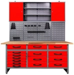 Ondis24 Werkstatt-Set &raquo;Werkstatt-Set Karsten 160 cm XL Schrank&laquo; - rot