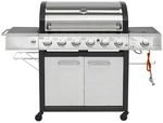 EL FUEGO Gasgrill &raquo;Long Beach&laquo;, 6+1 Brenner, Grillfl&auml;che: 86 x 42 cm, silberfarben