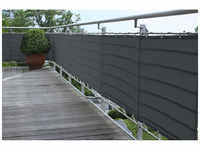 FLORACORD Balkonverkleidung, Polyester, HxL: 65 x 500 cm - schwarz