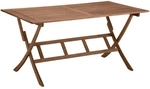 Klapptisch, BxHxL: 90 x 73 x 160 cm, Tischplatte: Eukalyptusholz - beige